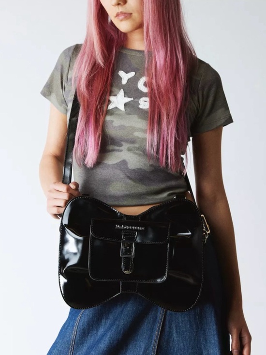 Dr. Martens Handbags - Dr. Martens Black Vegan Leather Crossbody Bag and Backpack